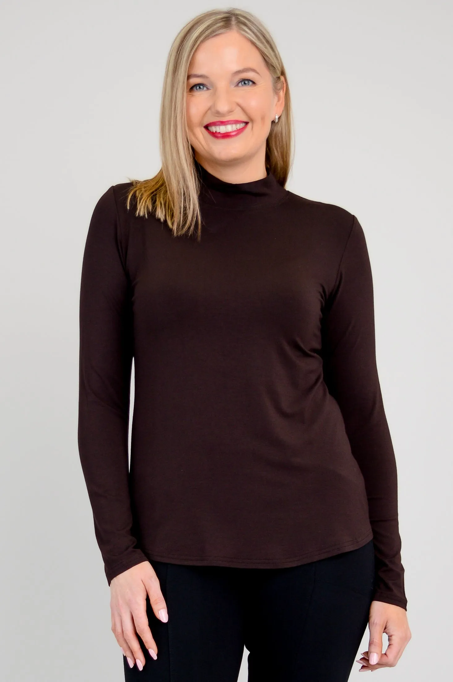 Tonya Top, Coffee, Bamboo - Final Sale sold by Blue Sky