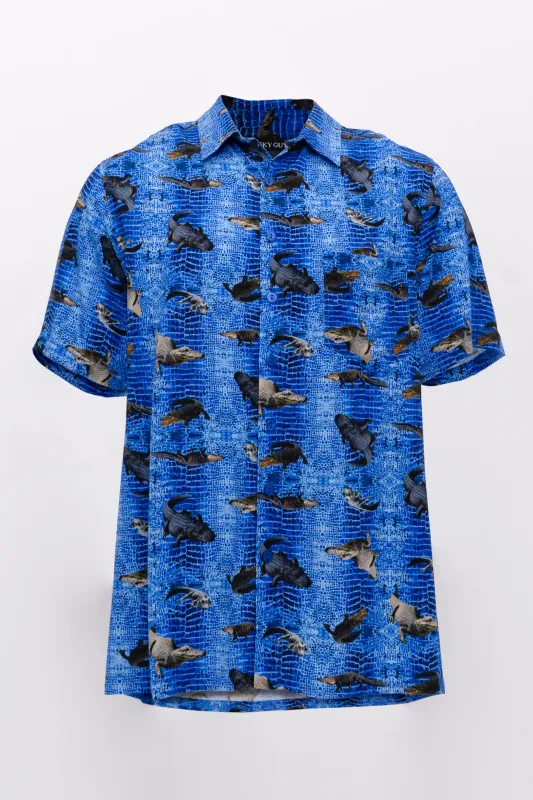 Dino Shirt, Alligator, Woven Bamboo sold by Blue Sky