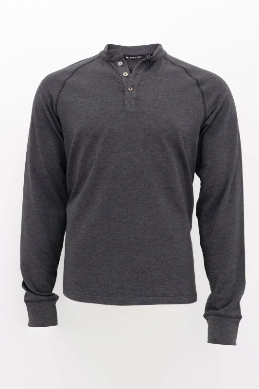 Henley Men's Shirt, Graphite, Bamboo made by Blue Sky