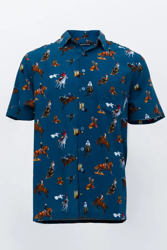 Dino Shirt, Cowboy, Woven Bamboo sold by Blue Sky