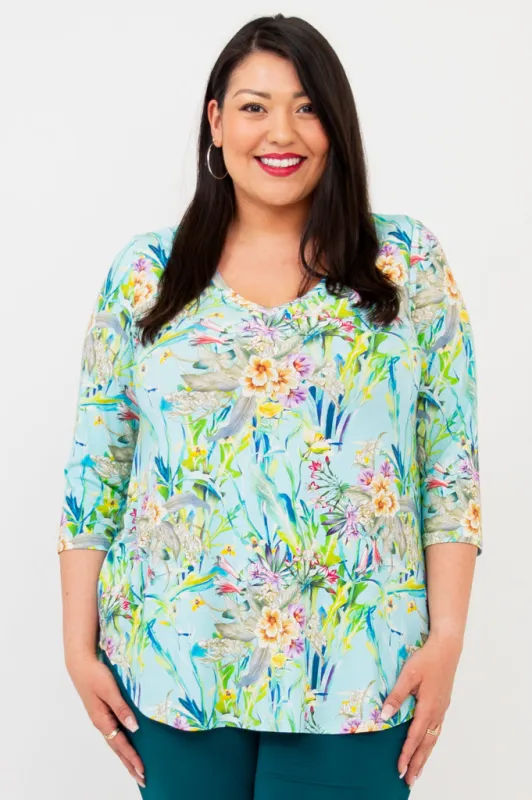 Jackie 3/4 Top, Genuine, Bamboo sold by Blue Sky