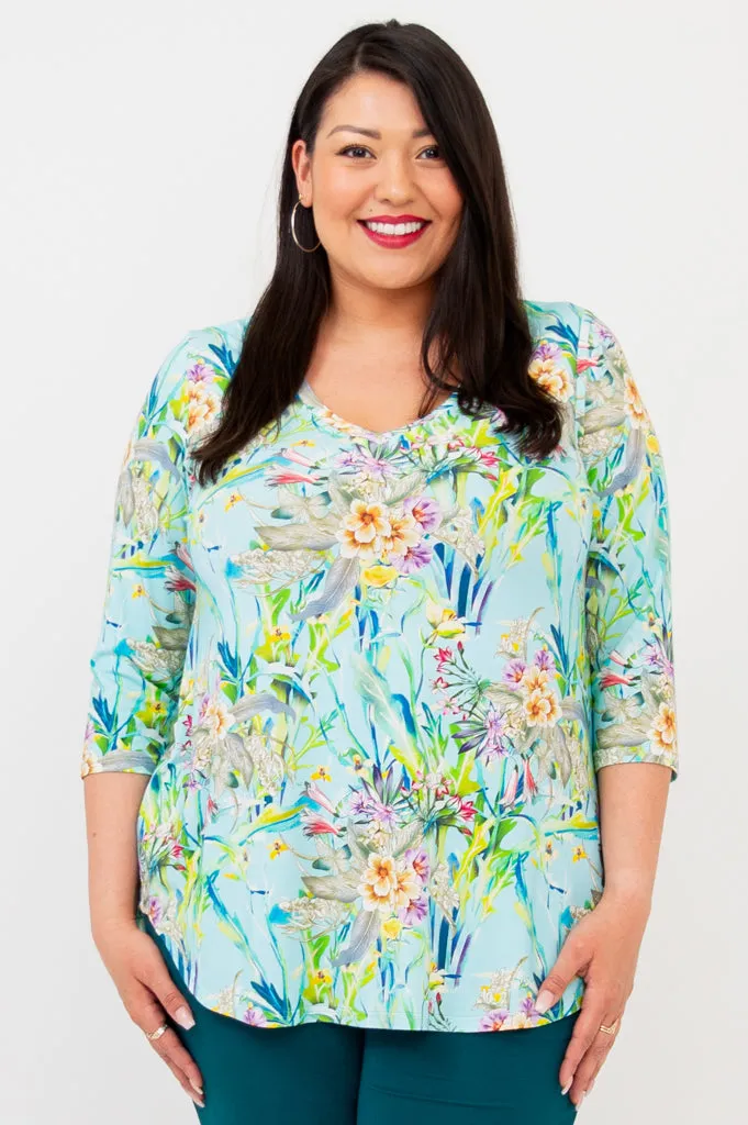 Jackie 3/4 Top, Genuine, Bamboo sold by Blue Sky