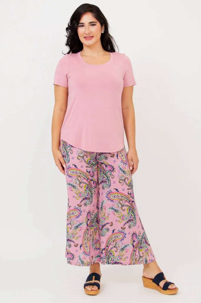 Tessa Tee, Dusty Rose, Bamboo sold by Blue Sky product image thumbnail 4