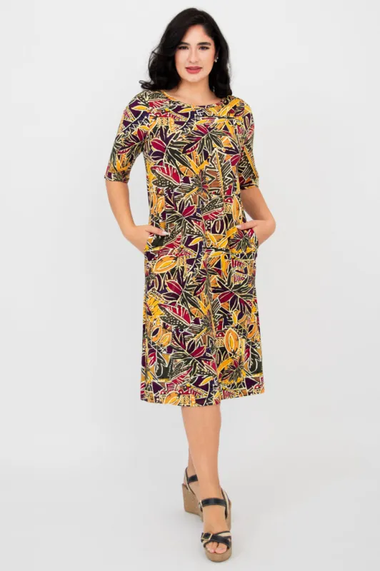 Olivia Dress, Tropikal, Bamboo made by Blue Sky