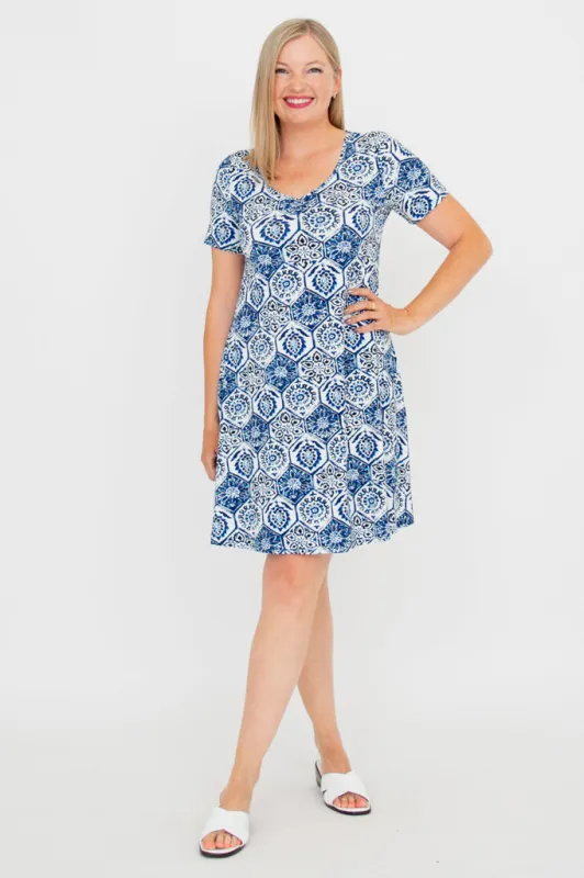 Lanai S/S Dress, Zesty, Bamboo sold by Blue Sky