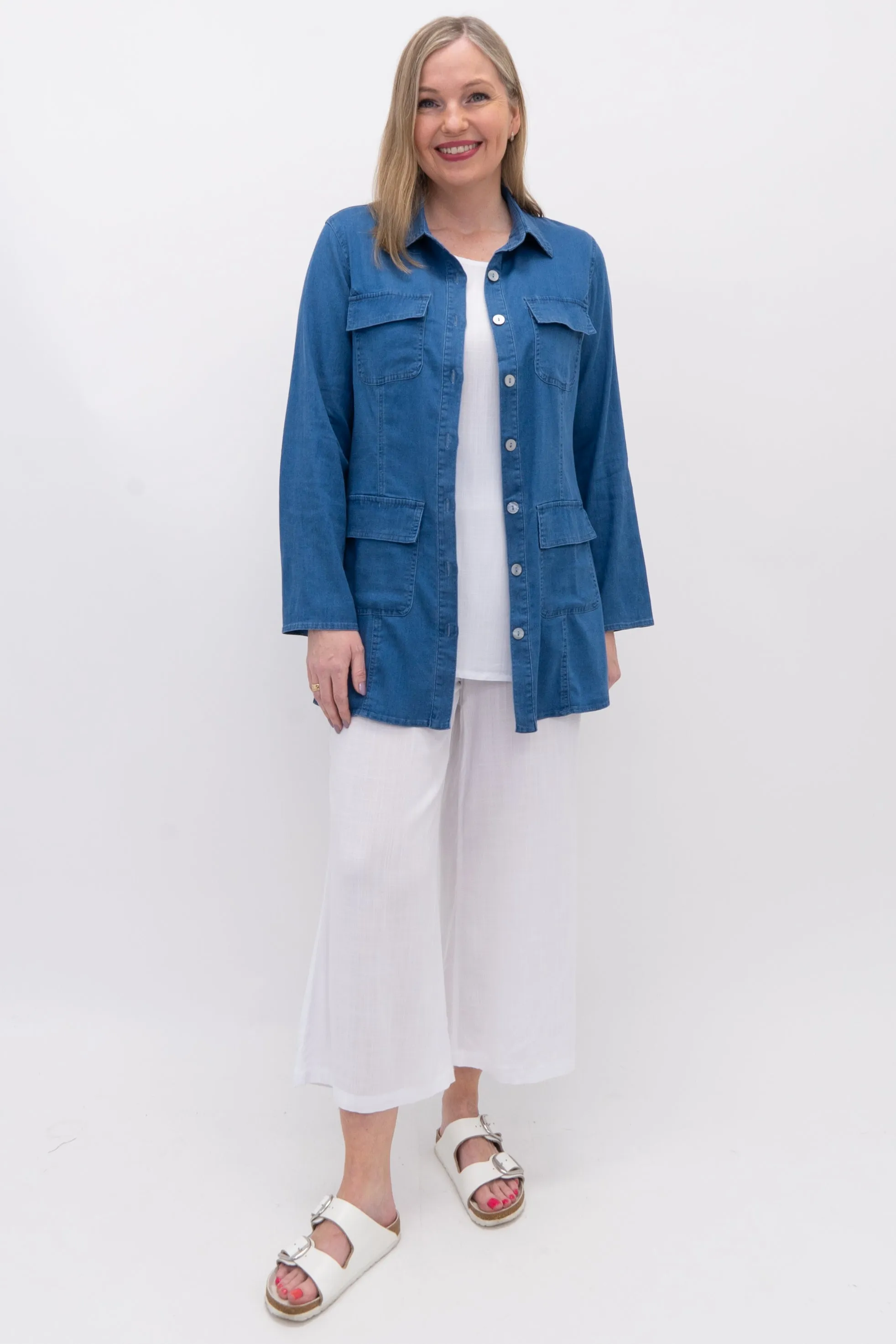 Kelly Jacket, Lightweight Tencel Denim sold by Blue Sky product image thumbnail 2