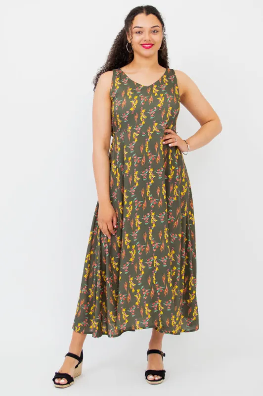 Coraline Dress, Wonder, Linen Bamboo sold by Blue Sky