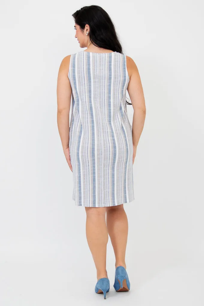 Felicia Dress, Sand Stripe, Linen Bamboo sold by Blue Sky product image thumbnail 5