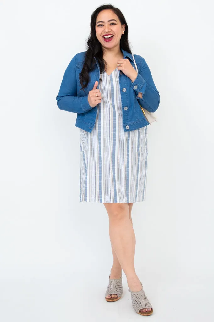 Felicia Dress, Sand Stripe, Linen Bamboo sold by Blue Sky product image thumbnail 4