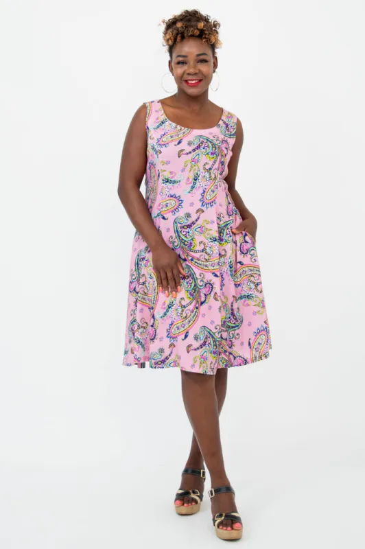 Sara Dress, Virtue, Linen Bamboo sold by Blue Sky