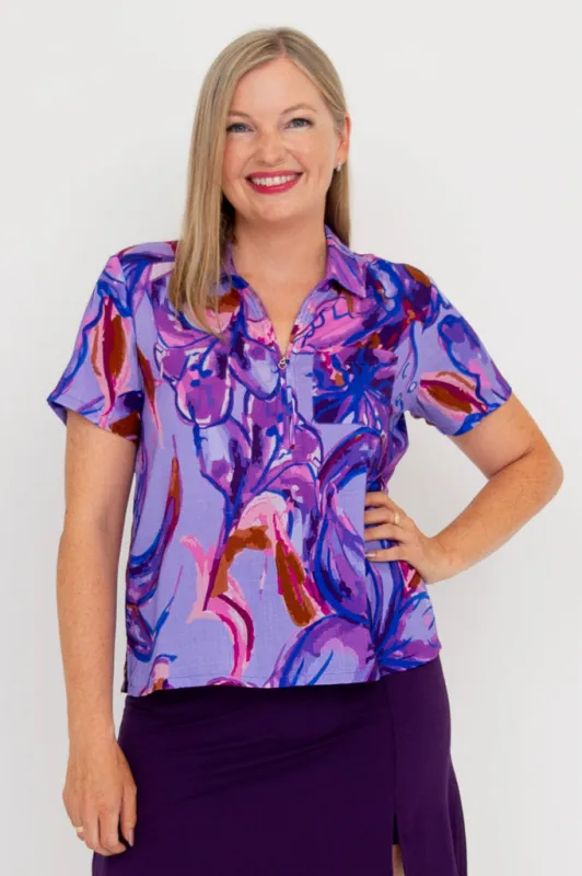 Lala Top, Lily Love, Linen Bamboo sold by Blue Sky