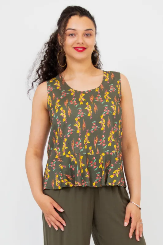 Ginny Tank, Wonder, Linen Bamboo sold by Blue Sky