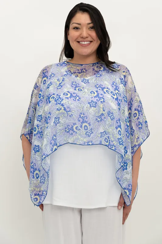 Silk Poncho, Dazzle sold by Blue Sky