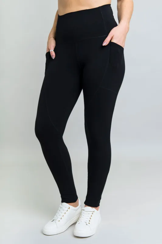 Robson Petite Fleece Legging, Black sold by Blue Sky