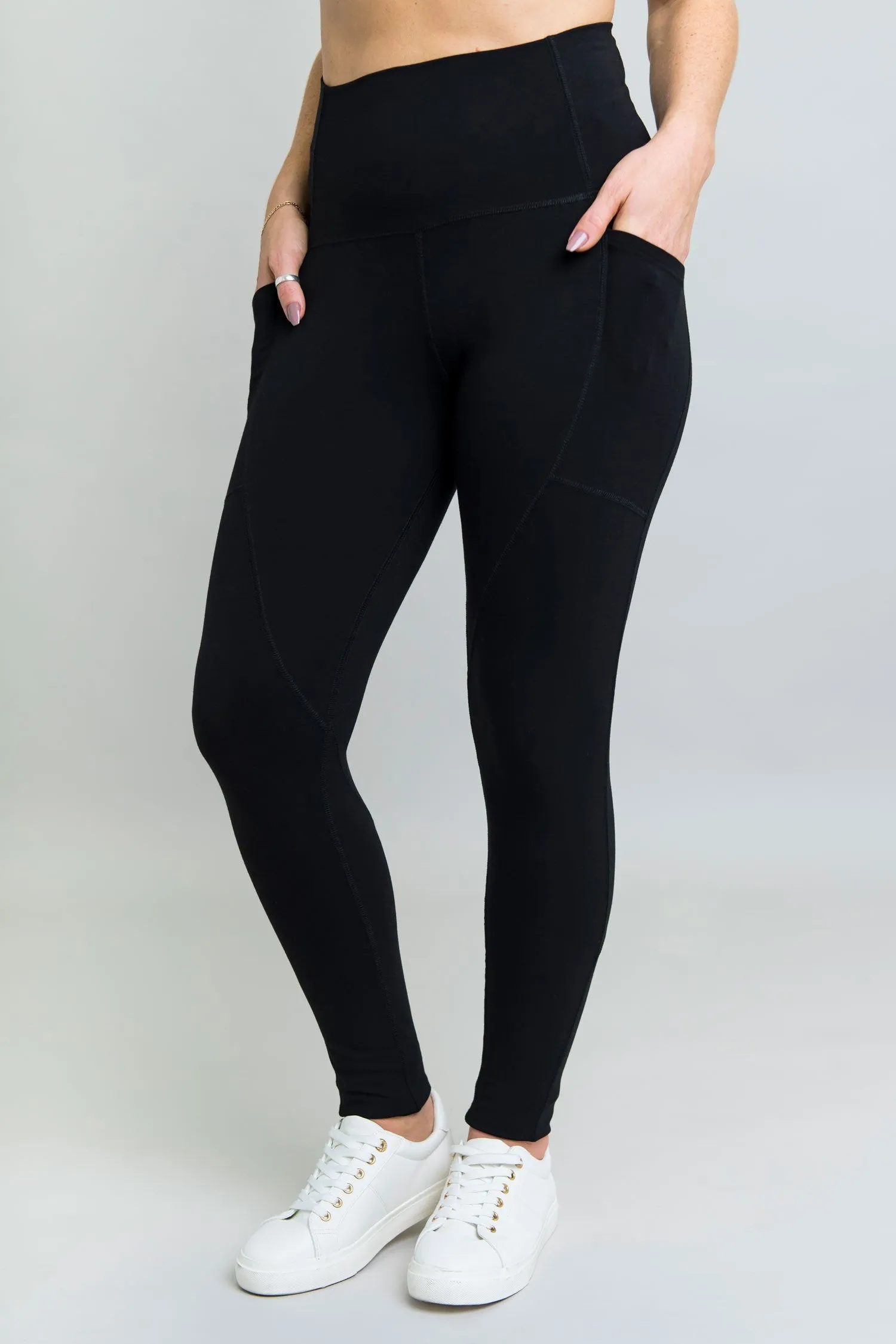 Robson Petite Fleece Legging, Black sold by Blue Sky