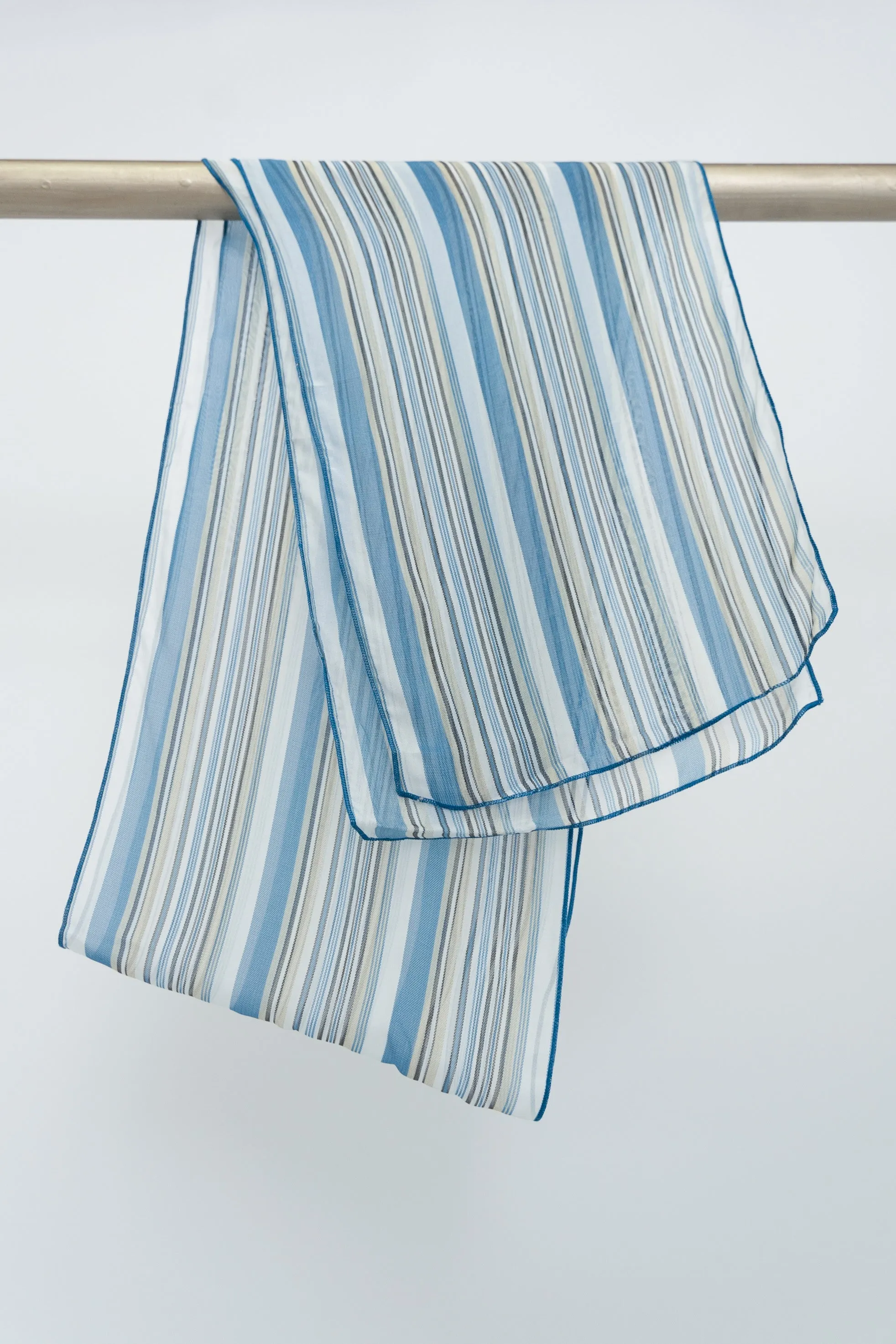 Large Silk Scarf, Sand Stripe sold by Blue Sky