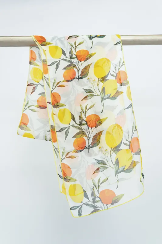 Small Silk Scarf, Lemonade sold by Blue Sky