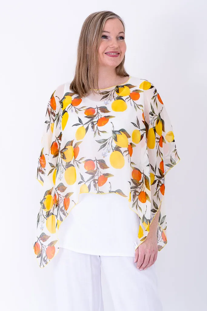 Silk Poncho, Lemonade sold by Blue Sky product image thumbnail 2