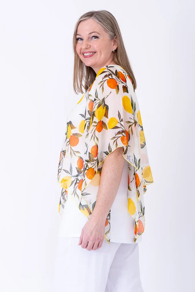 Silk Poncho, Lemonade sold by Blue Sky product image thumbnail 4