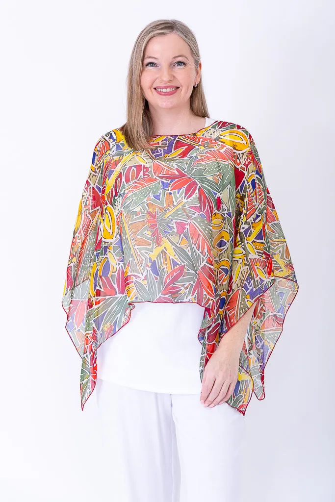 Silk Poncho, Tropikal sold by Blue Sky product image thumbnail 2