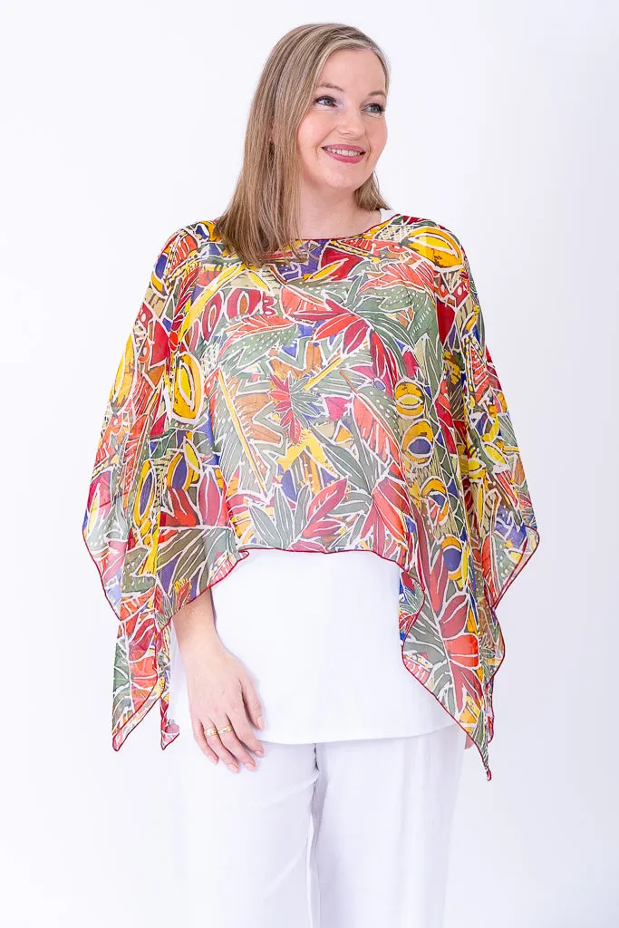 Silk Poncho, Tropikal sold by Blue Sky product image thumbnail 3