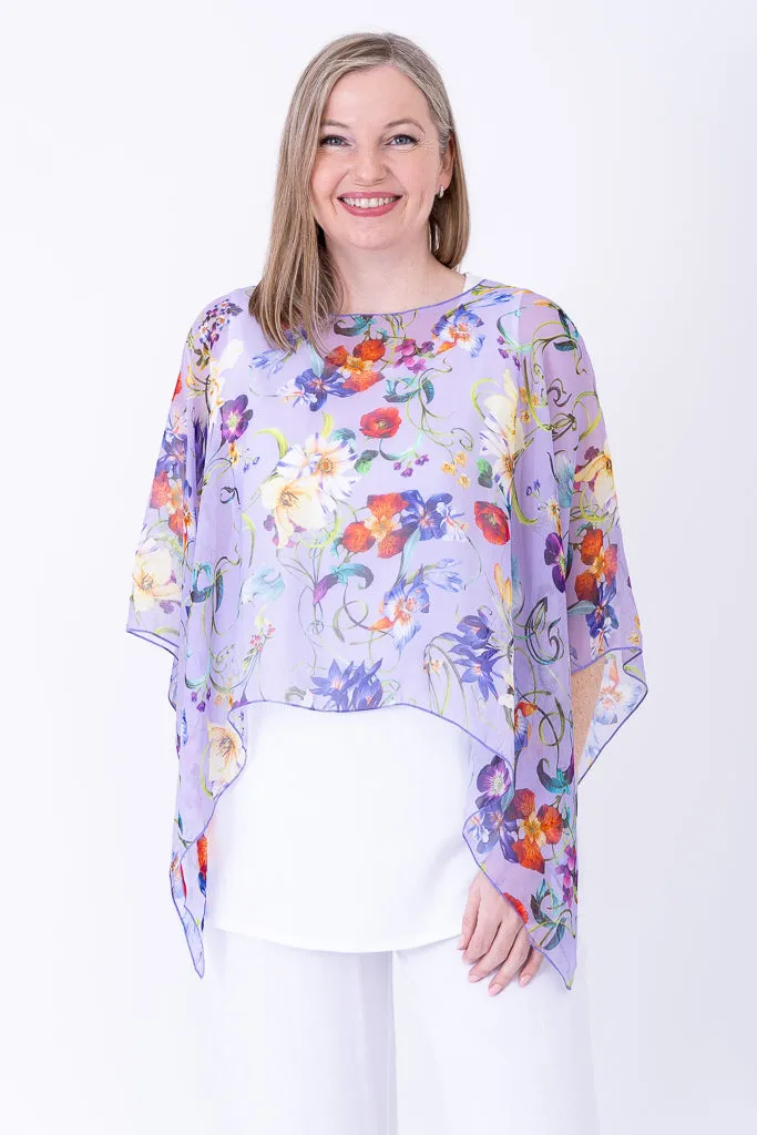 Silk Poncho, Lovalie sold by Blue Sky