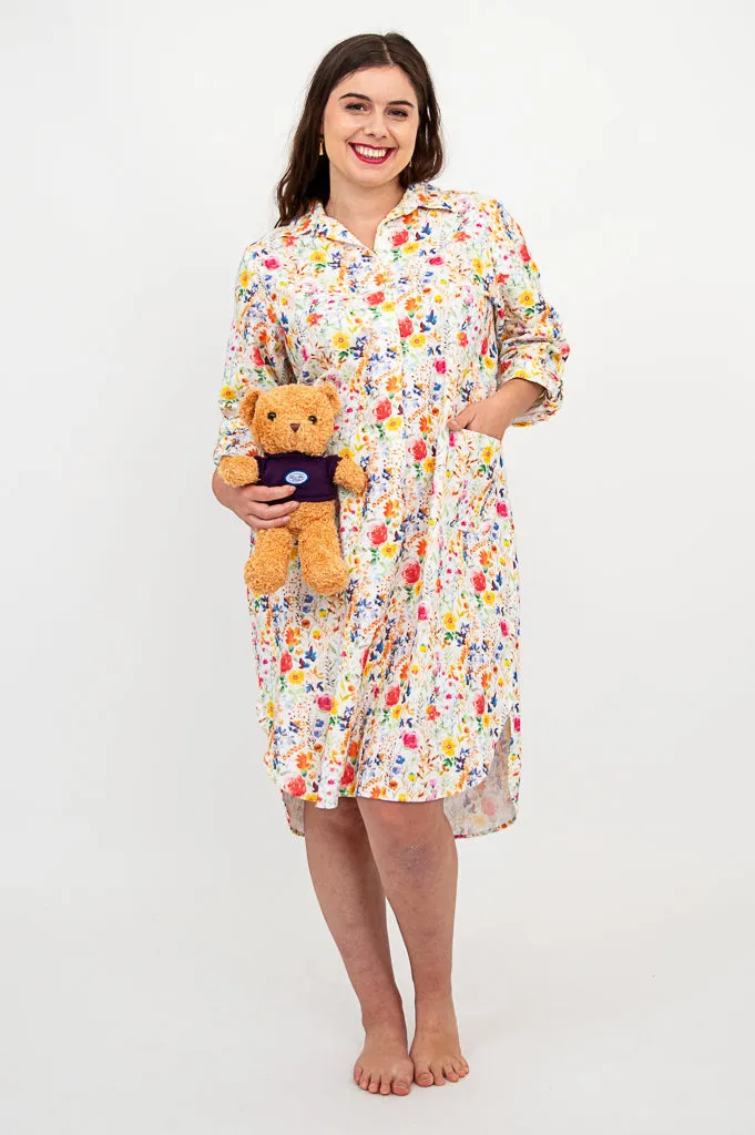 Sleep Shirt, Cheerful Morning, Cotton sold by Blue Sky