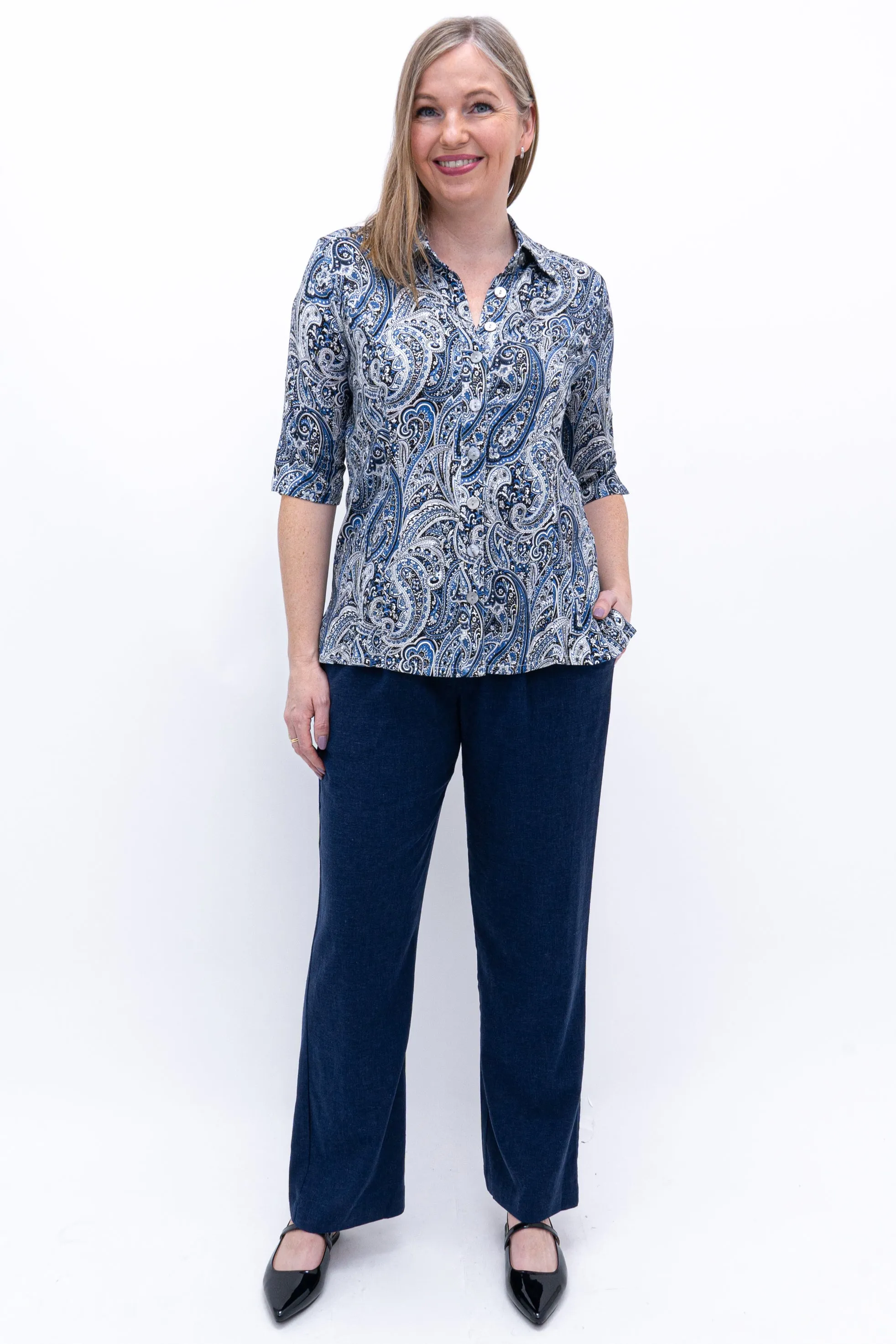 Lorine Blouse, Simplicity, Linen Bamboo sold by Blue Sky product image thumbnail 2