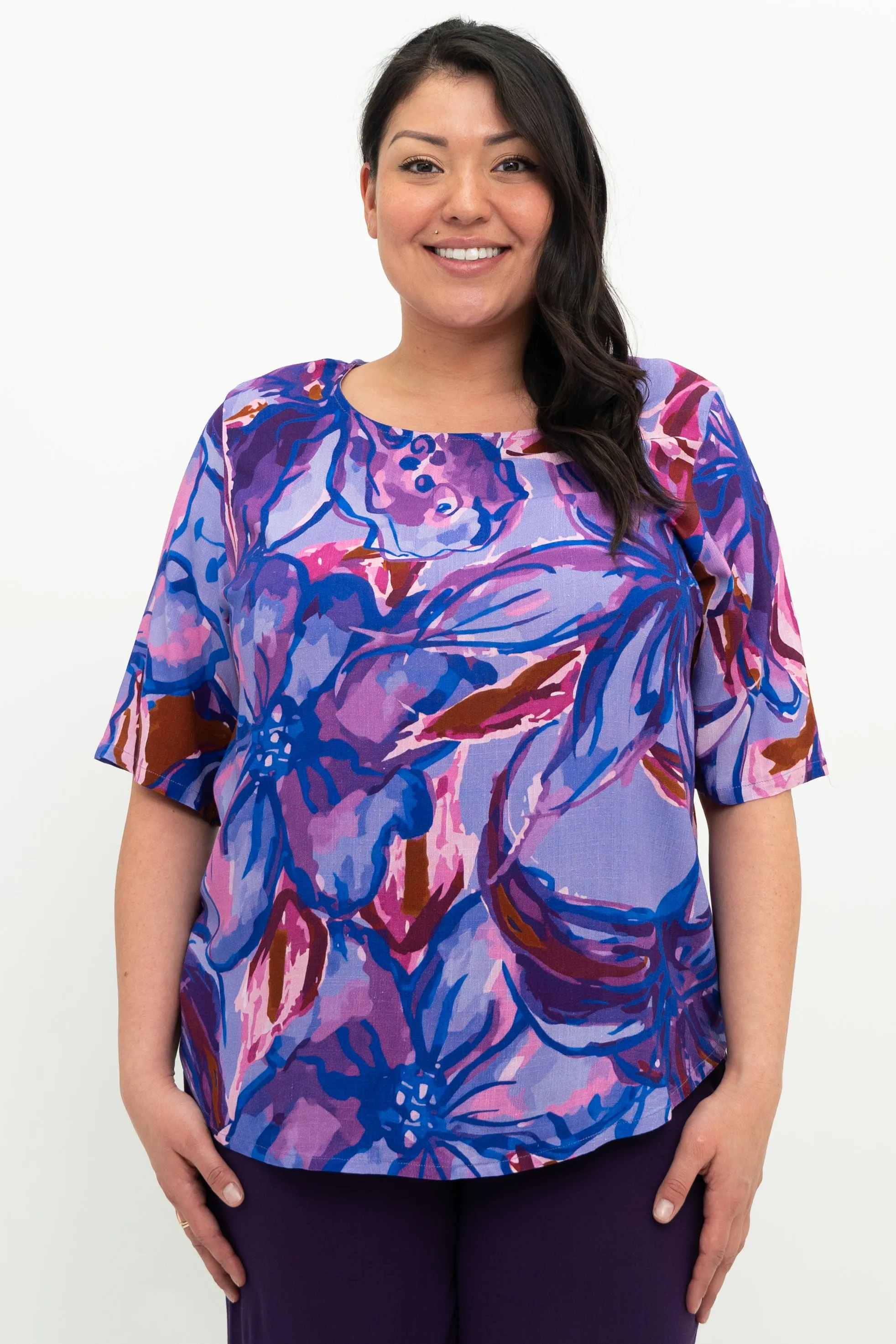 Liza Top, Lily Love, Linen Bamboo sold by Blue Sky