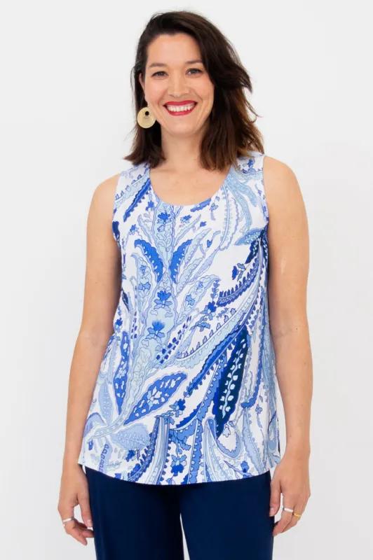 Dena Tank, Radiant, Linen Bamboo sold by Blue Sky