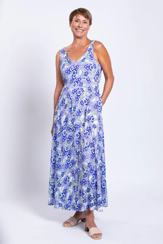 Coraline Dress, Dazzle, Linen Bamboo sold by Blue Sky