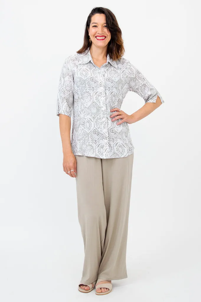 Lorine Blouse, Mosaic, Linen Bamboo sold by Blue Sky product image thumbnail 3