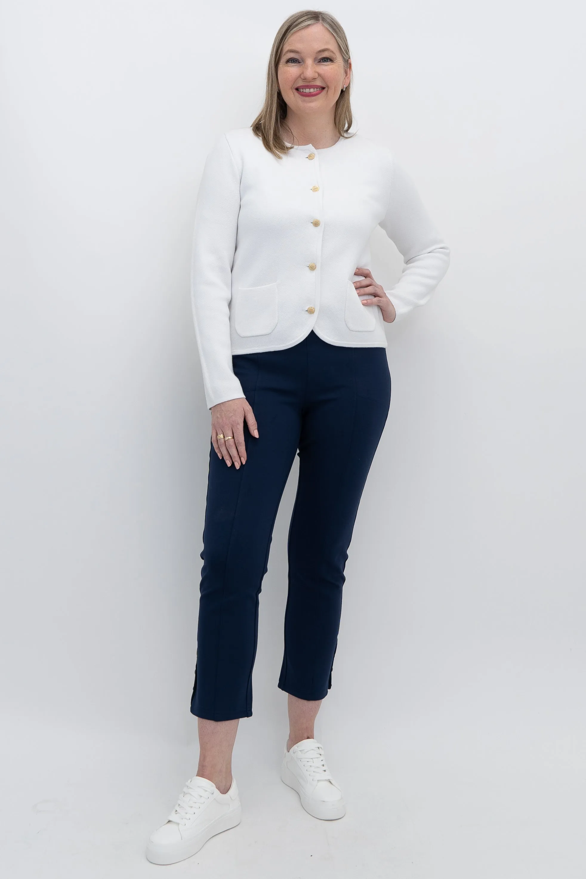 Amira Sweater, White, Cotton sold by Blue Sky product image thumbnail 2