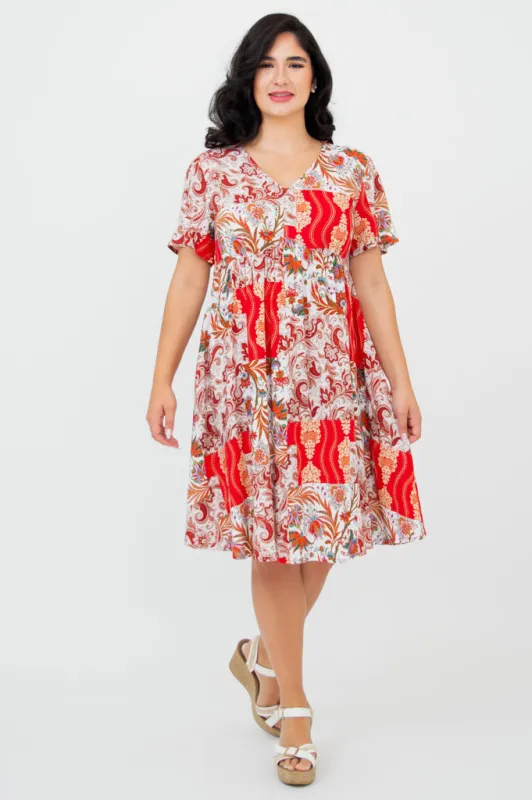 Jade Dress, Charm, Linen Bamboo sold by Blue Sky