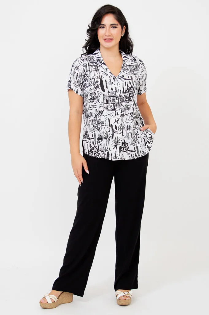 Samantha S/S Top, Journey, Linen Bamboo sold by Blue Sky product image thumbnail 2