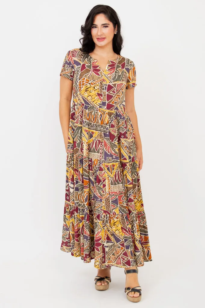 Laurita Dress, Tropikal, Linen Bamboo sold by Blue Sky product image thumbnail 3