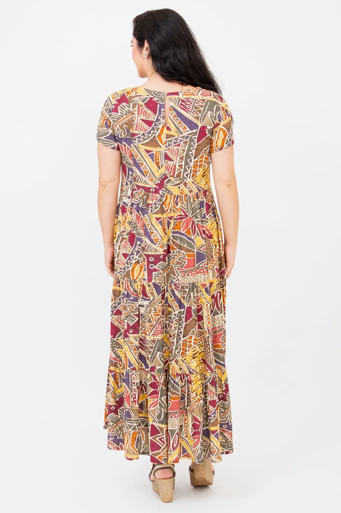 Laurita Dress, Tropikal, Linen Bamboo sold by Blue Sky product image thumbnail 4