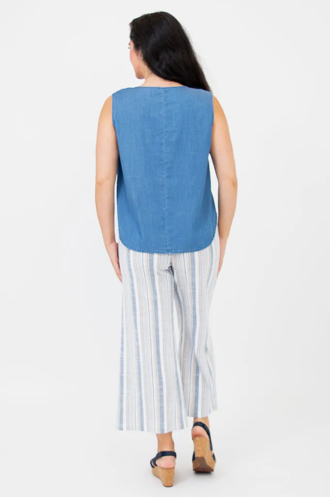 Tamara Tank, Lightweight Tencel Denim sold by Blue Sky product image thumbnail 3