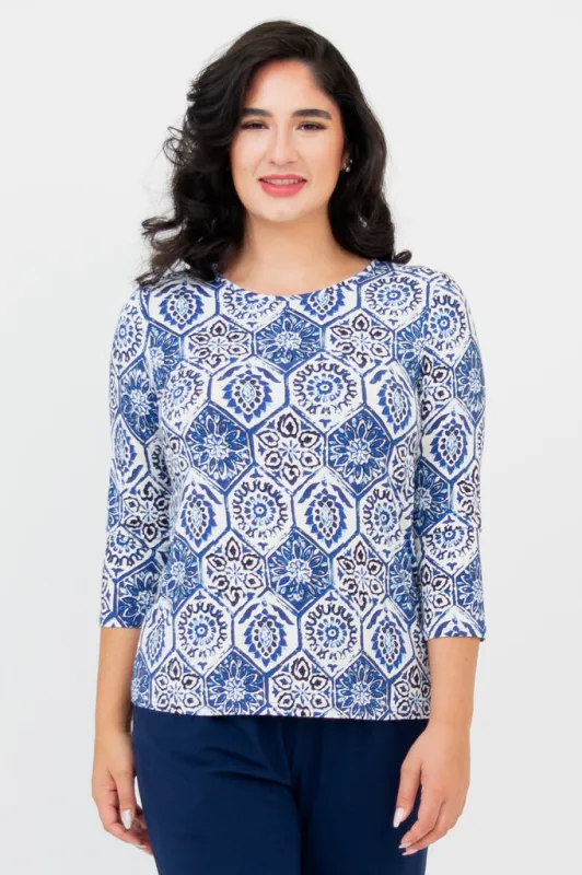 Margorie Top, Zesty, Bamboo sold by Blue Sky