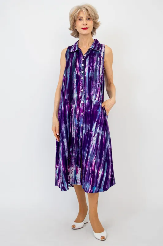 Cissy  Dress, Plum Rays sold by Blue Sky