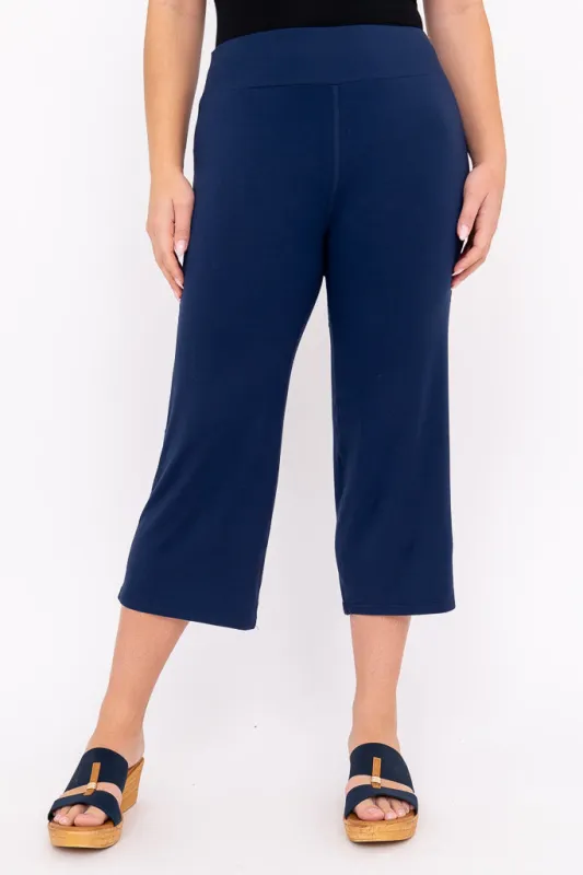 Yoga Capri, Indigo, Bamboo sold by Blue Sky