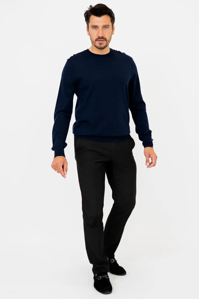 Fraser Sweater, Navy, Merino Wool sold by Blue Sky product image thumbnail 5