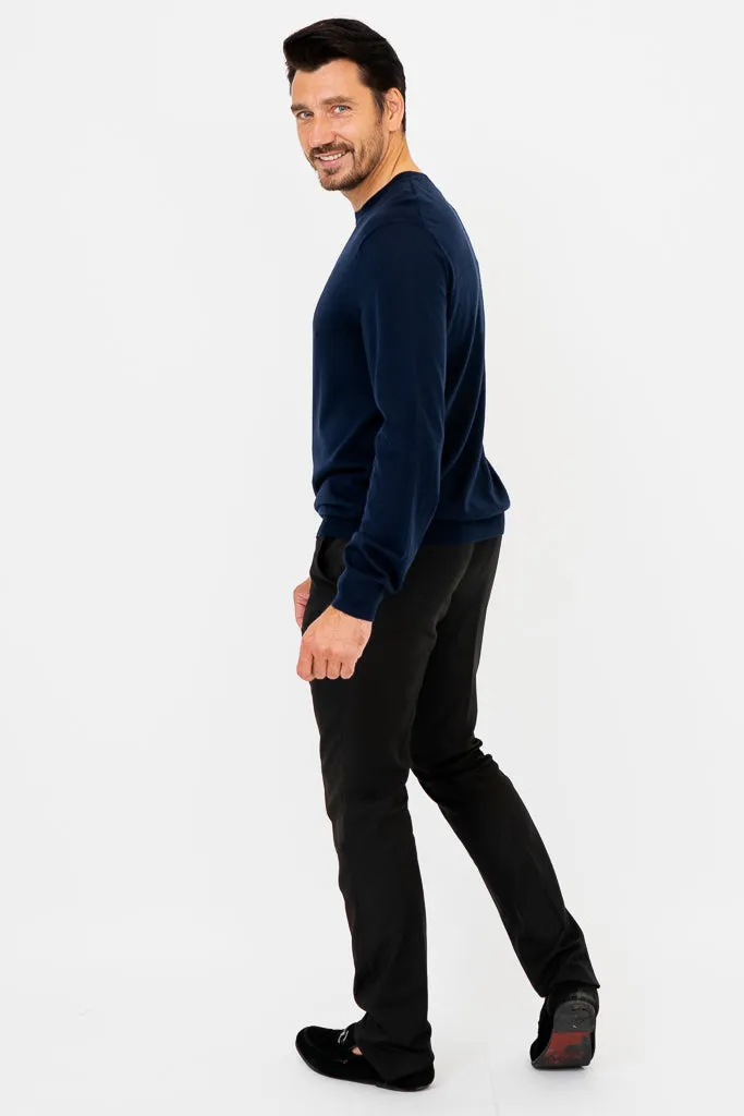 Fraser Sweater, Navy, Merino Wool sold by Blue Sky product image thumbnail 3