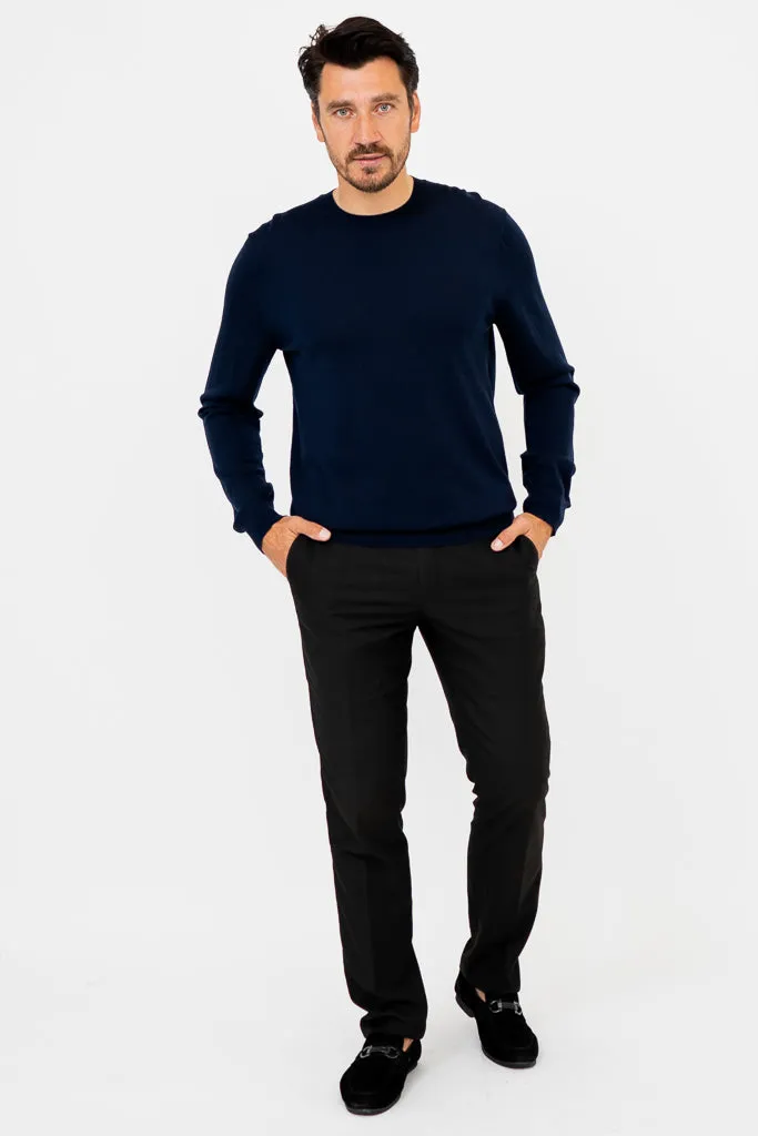 Fraser Sweater, Navy, Merino Wool sold by Blue Sky product image thumbnail 2