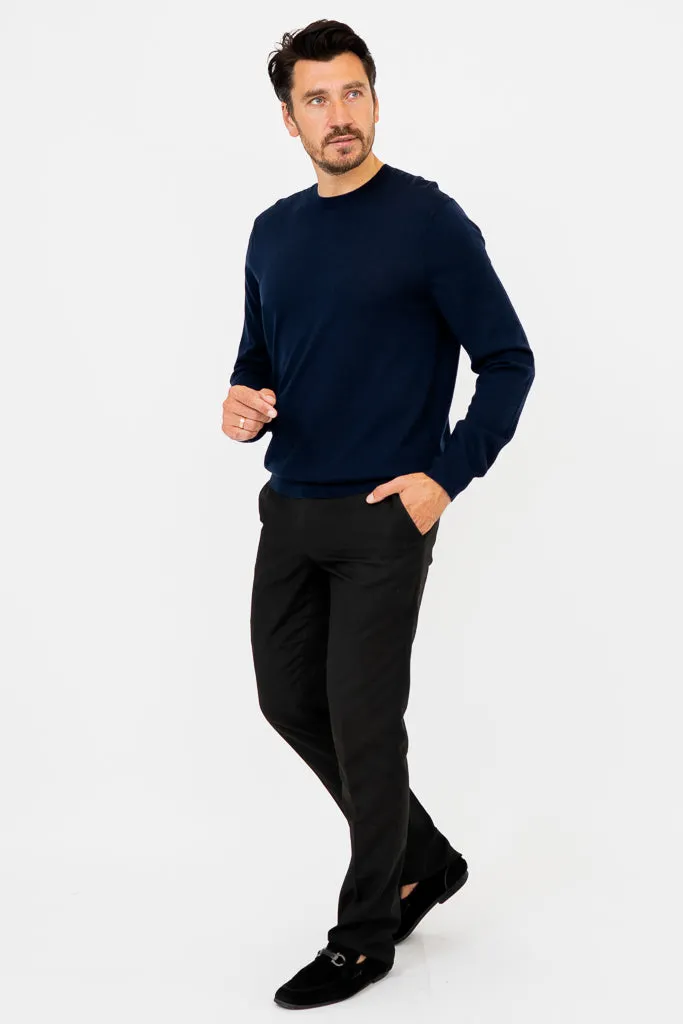 Fraser Sweater, Navy, Merino Wool sold by Blue Sky product image thumbnail 4