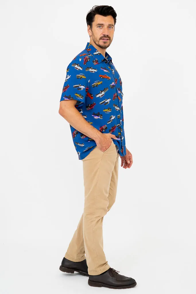 Dino Shirt, Blue Truck, Woven Bamboo sold by Blue Sky product image thumbnail 5