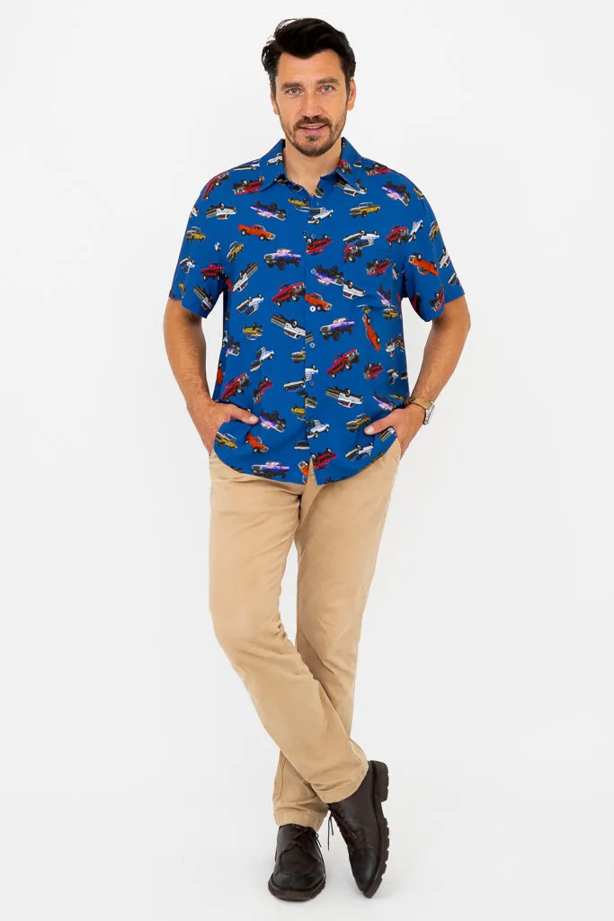 Dino Shirt, Blue Truck, Woven Bamboo sold by Blue Sky product image thumbnail 3
