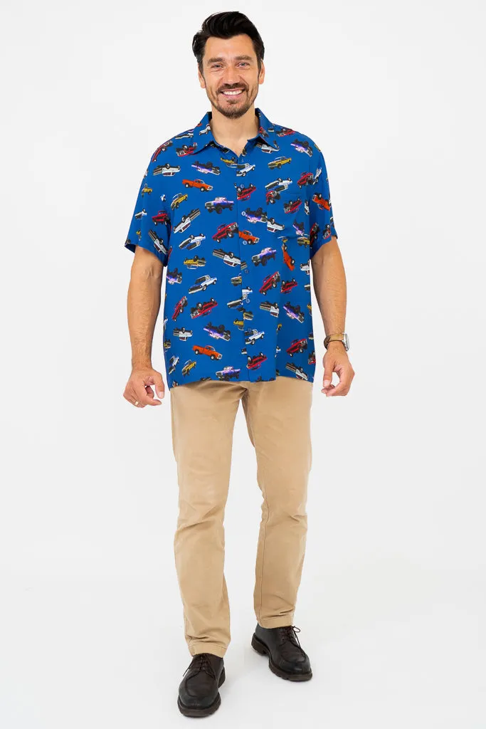 Dino Shirt, Blue Truck, Woven Bamboo sold by Blue Sky product image thumbnail 4