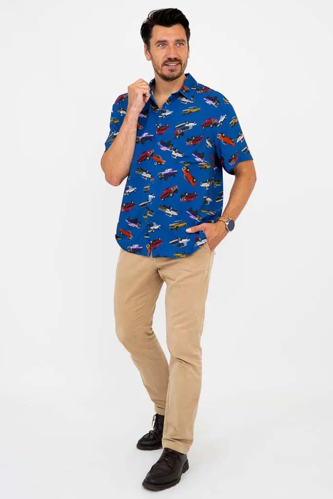 Dino Shirt, Blue Truck, Woven Bamboo sold by Blue Sky product image thumbnail 2
