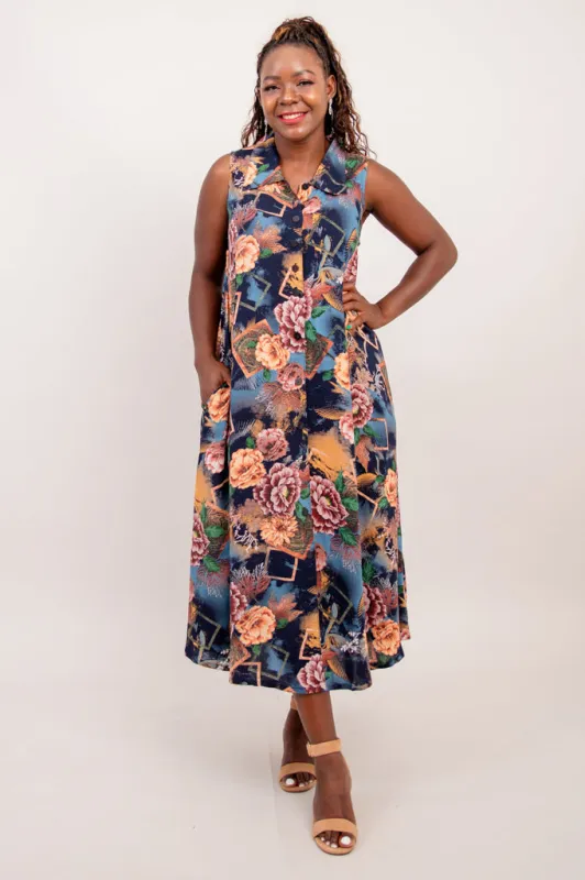 Cissy Dress, Ancient Garden sold by Blue Sky